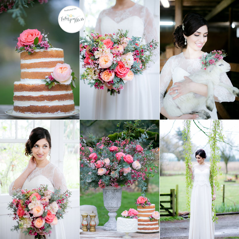 vintage farm wedding ideas pinks corals and cream as seen on fab you bliss