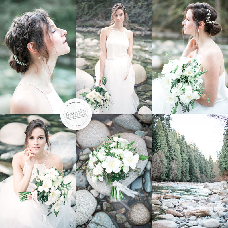 spring bridal beauty north vancouver creek outdoor pacific northwest bride