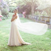 rent our delphine cathedral length bridal veil with blusher and hand cut edge
