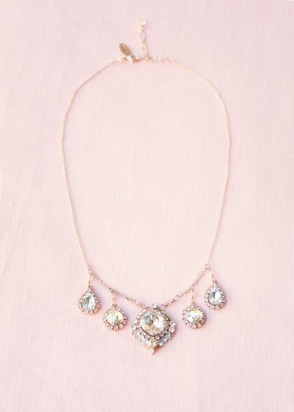 Vintage Crystal Drop Necklace