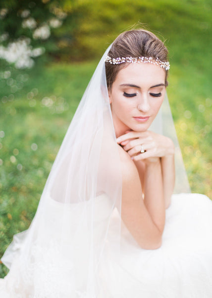 Delicate Pearl & Crystal Hair Vine (Gold) {Sale}