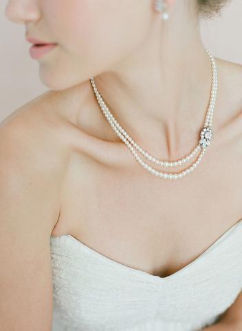 Double Strand Pearl Necklace