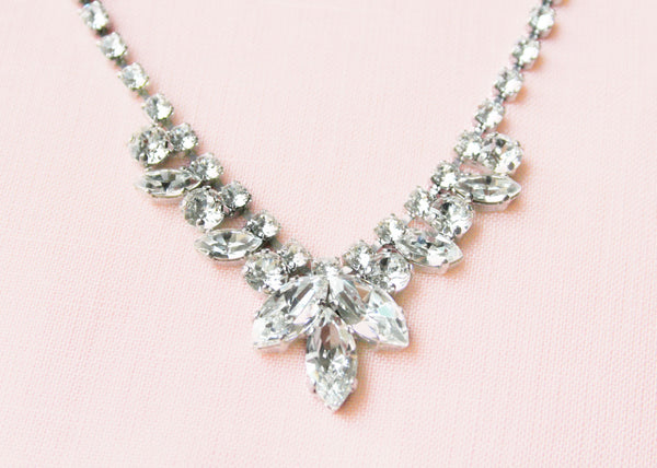 Marquise Crystal Drop Necklace
