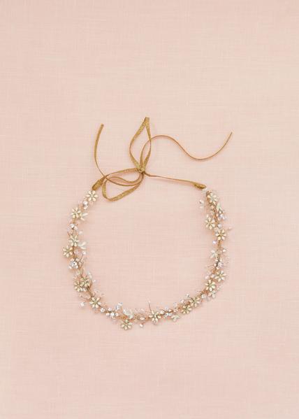 Tiny Enamel Blossom Hair Vine
