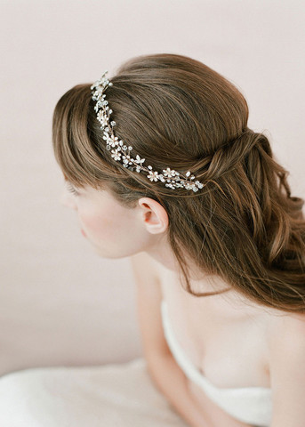 Tiny Enamel Blossom Hair Vine