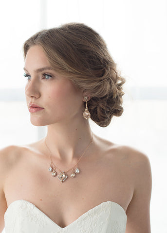 golden shadow earrings haute bride EC240