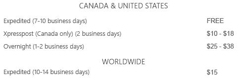sale item shipping rates the borrowed collection